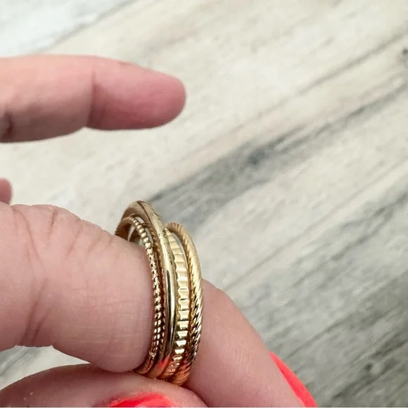 Gold Stackable Rings - Picture 4 of 5